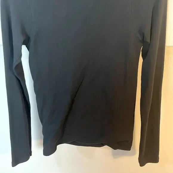 Jarbo Black Pima Cotton Classic Cowl Neck Sweater Women's EU 36 / US 4 EUC - Picture 12 of 12